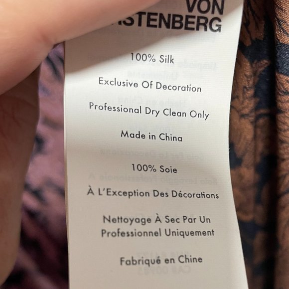 DVF Tilly Silk Twill Midi Wrap Dress in Camellias Small Multi Size Small - Picture 4 of 10